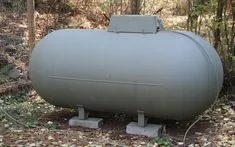 Propane storage tank for fuel service planning