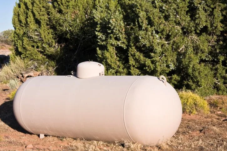Large propane tank supporting seasonal agricultural fuel demand