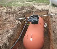 Propane tank installation area used to prepare service questions